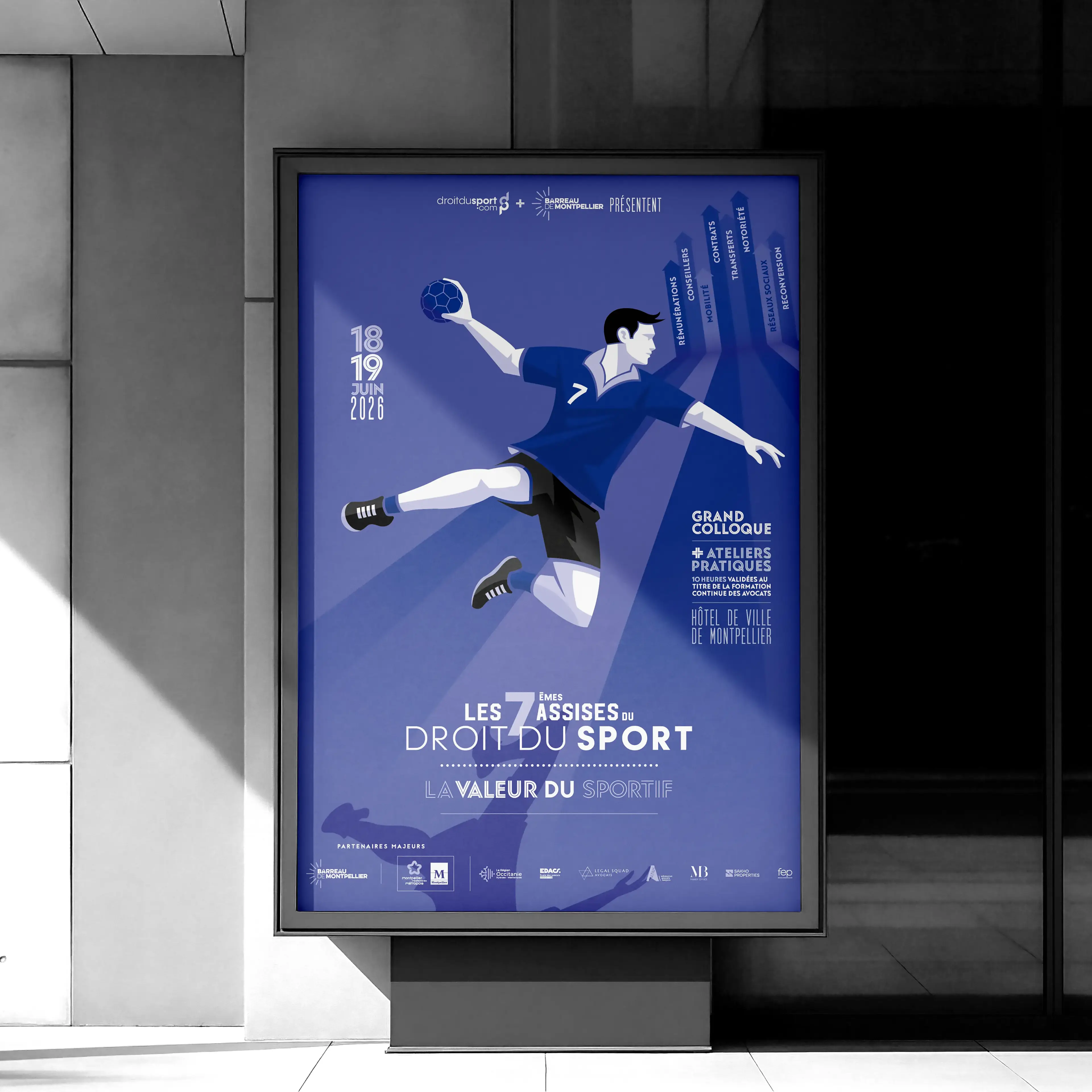Les Assises du droit du sport, création de la communication du 7ème congrès à Montpellier