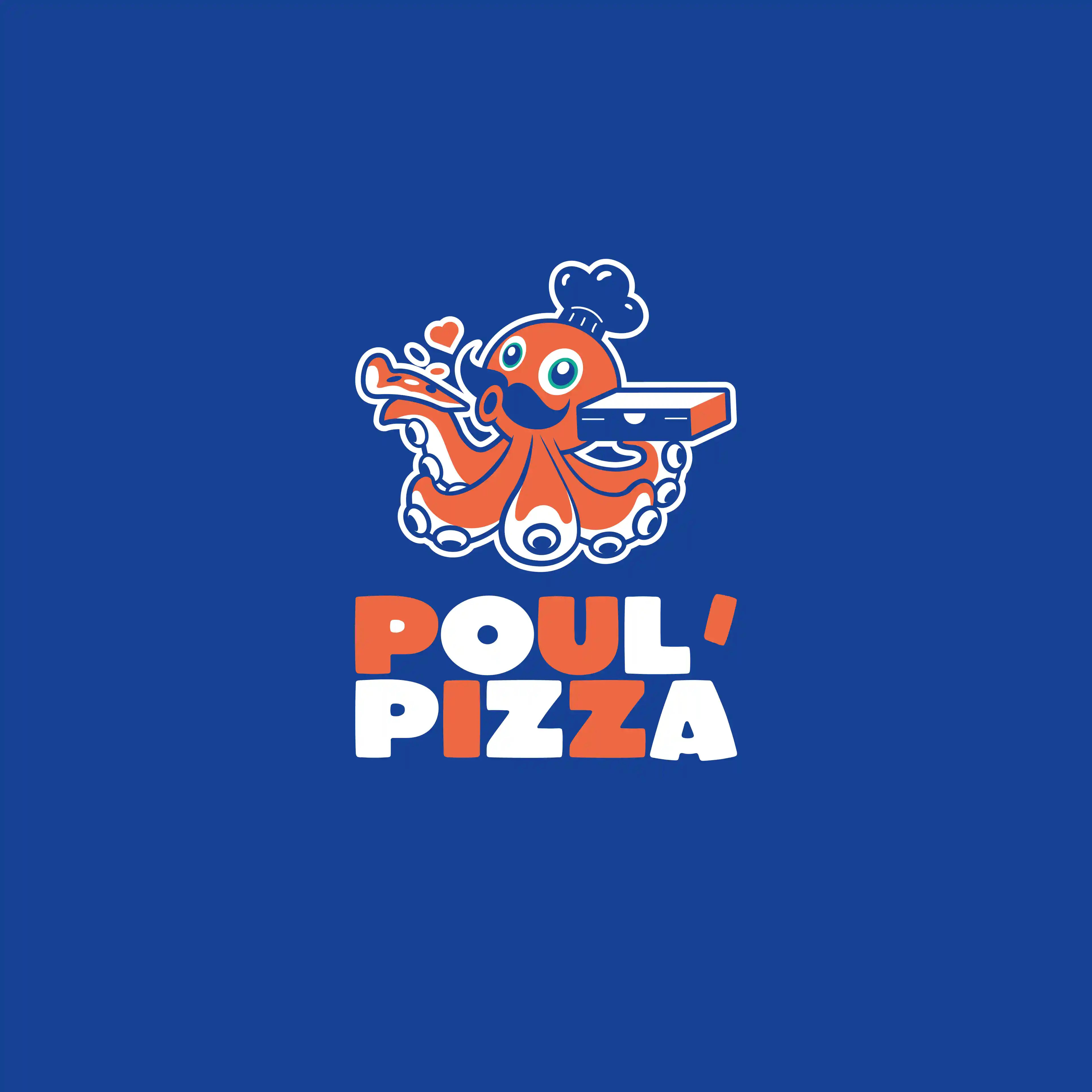 Pizzeria Poulpizza, création du logo et de la charte graphique