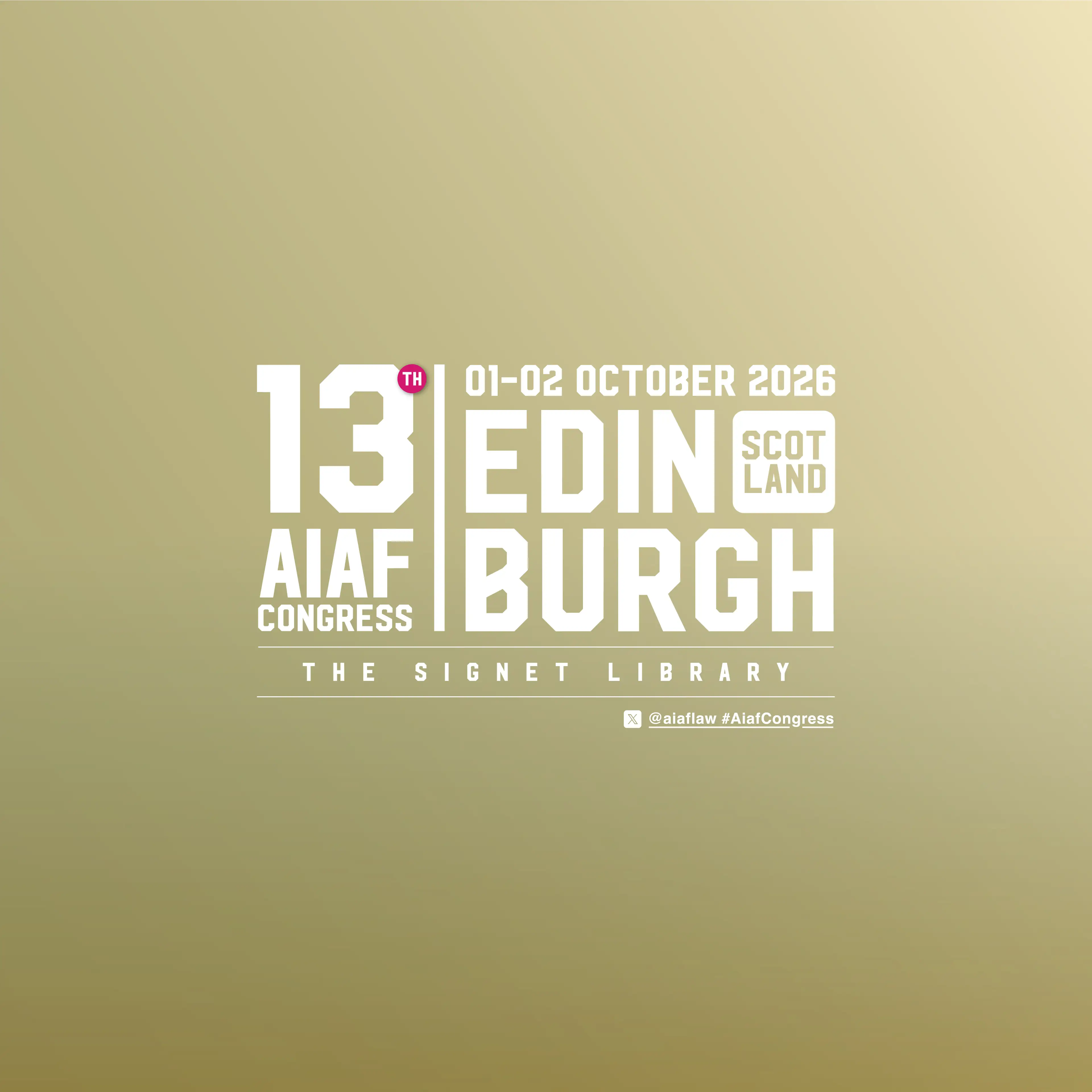 AIAF, création de la communication du 13ème Congrès de l&rsquo;AIAF à Édimbourg